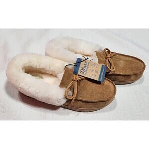Dluxe by Dearfoams Women's Shearling with Fur Slippers size 8